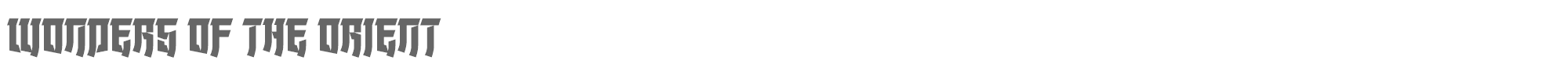 Sample characters Wonders Of The Orient Font